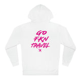 Go FKN Travel Pink Logo Hoodie