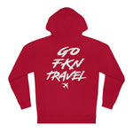 Go FKN Travel White Logo Hoodie